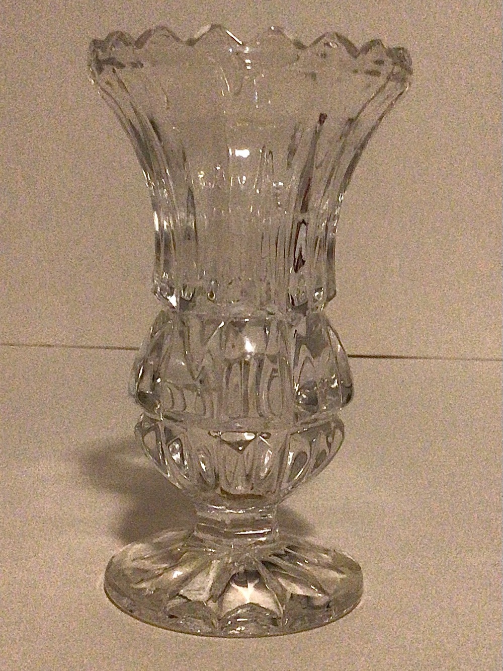 Vtg Crystal Clear Industries 24% Lead Crystal Petite Bud Vase Yugoslavia NEW
